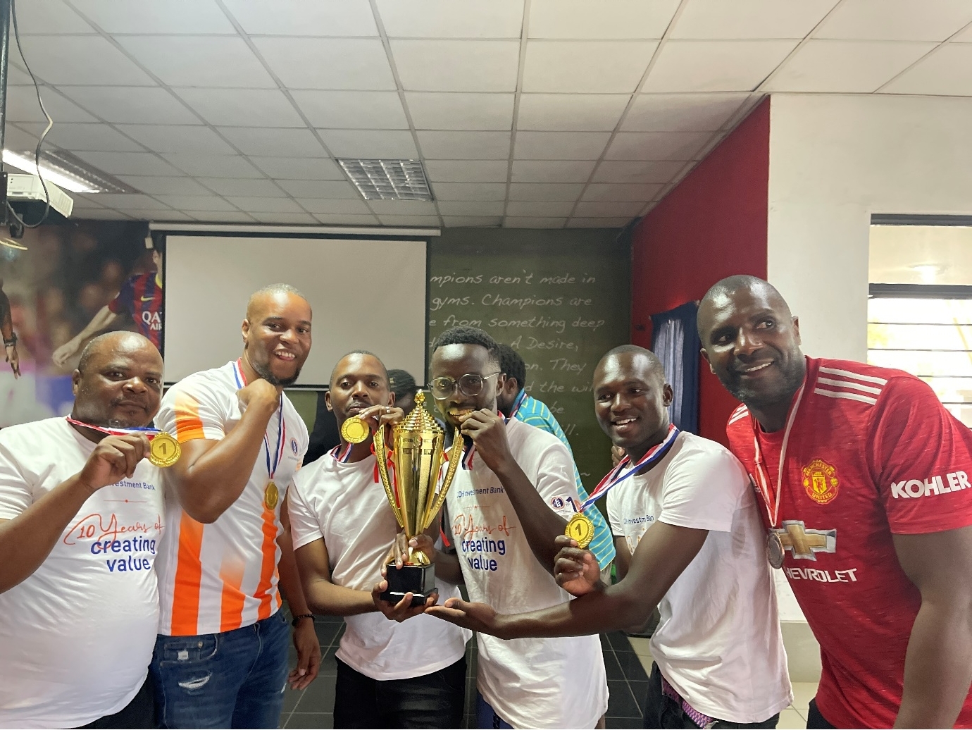 In the picture: CDH Investment Bank team celebrates its victory at the Malawi Intercompany Sports Corporate Carnival
