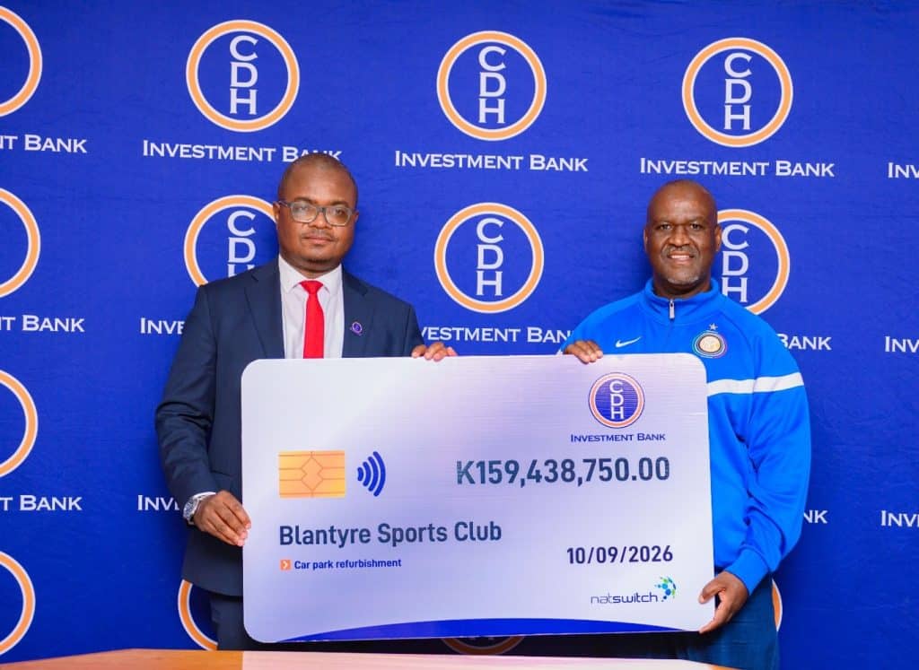 CDH Investment Bank donates K159m car park upgrade to Blantyre Sports Club reinforcing community development